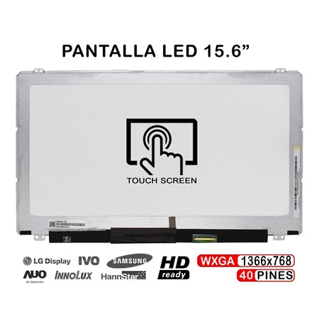 Ecrã Tátil LED de 15.6" para Portatil Acer Aspire E1-532P E5-571 V3-572Pg V5-561P Nt156Whm-A00