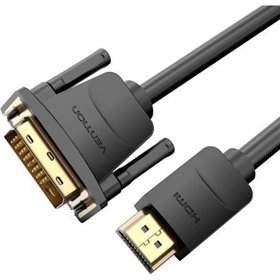 Cabo Conversor Vention ABFBI/ DVI Macho - HDMI Macho/ 3m/ Preto