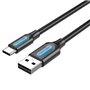 Cabo USB 2.0 Tipo-C Vention COKBF/ USB Macho - USB Tipo-C Macho/ Até 60W/ 480Mbps/ 1m/ Cinza