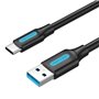 Cabo USB 3.0 Tipo-C Vention COZBD/ USB Macho - USB Tipo-C Macho/ Até 60W/ 5Gbps/ 50cm/ Preto