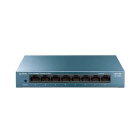 Tp-link Desktop Switch 8 portas 10/100/1000Mbps - Caixa metálica - Tecnologia verde - Plug & Play - Cor cinza