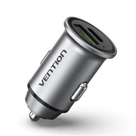 Carregador de Carro Vention FFBH0/ 1xUSB-Tipo C/ 1xUSB/ 20W