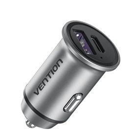 Carregador de Carro Vention FFFH0/ 1xUSB-Tipo C/ 1xUSB/ 30W
