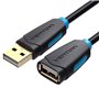 Extensão USB 2.0 Vention CBCBI/ USB Macho - USB Fêmea/ 3m/ Preto