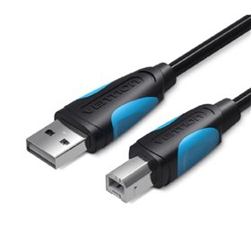 Cabo USB 2.0 Impressora Vention VAS-A16-B150/ USB Tipo-B Macho - USB Macho/ 480Mbps/ 1.5m/ Preto