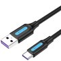 Cabo USB 2.0 USB-C Vention CORBG/ USB Macho - USB-C Macho/ Até 100W/ 480Mbps/ 1.5m/ Preto