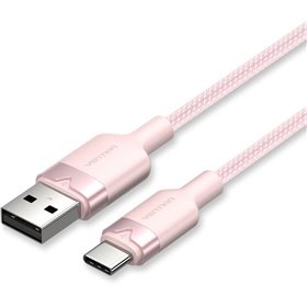 Cabo USB 2.0 USB-C Vention CTNPH/ USB-C Macho - USB Macho/ Até 60W/ 480Mbps/ 2m/ Rosa