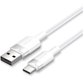 Cabo USB 2.0 USB-C Vention CTNWH/ USB-C Macho - USB Macho/ Até 60W/ 480Mbps/ 2m/ Branco