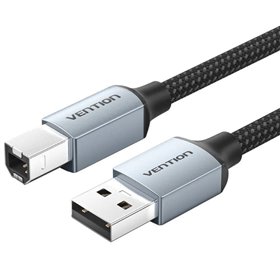 Cabo USB 2.0 Impressora Vention CTTHI/ USB Tipo-B Macho - USB Macho/ 480Mbps/ 3m/ Cinza