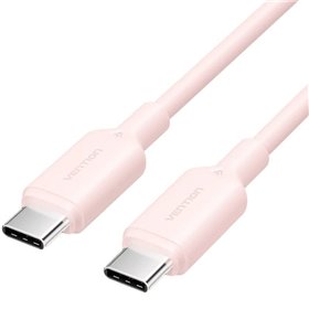 Cabo USB 2.0 USB-C 3A Vention TRCPH/ USB-C Macho - USB-C Macho/ Até 60W/ 480Mbps/ 2m/ Rosa