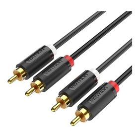 Cabo Stereo Vention BCMBG/ 2x RCA Macho - 2x RCA Macho/ 1.5m/ Preto
