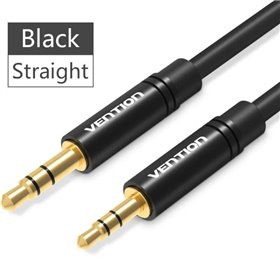 Cabo Stereo Vention BALBD/ Jack 3.5 Macho - Jack 2.5 Fêmea/ 50cm/ Preto