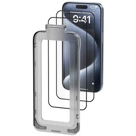 Pack de 2 Protetores de Ecrã de Vidro Temperado Vention KUPTCA-10 para iPhone 16 + Ferramenta de Instalação Antipó