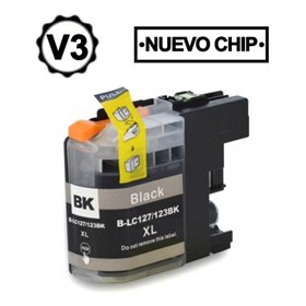 Brother LC127XL Preto Cartuchos de Tinta - Compatível
